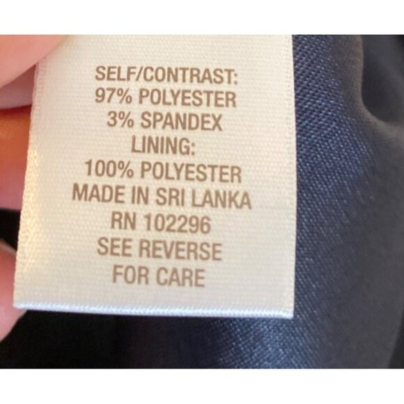 Signature Sabrina Dress Sleeveless Embellished Neckline Layered Skirt Navy White - Picture 5 of 10